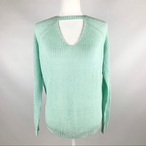 Entro NWT Mint Sweater With Choker Neckline Medium